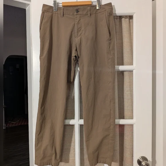 LULULEMON ABC slim fit trouser - size 32 - khaki/brown - Picture 3 of 9